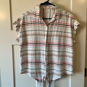 Cute striped washable linen top